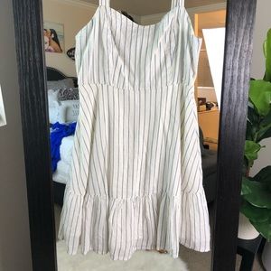 Striped Fit & Flare Cami Dress